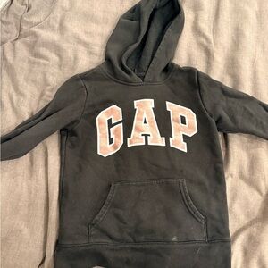 GAP Kids Black Hoodie with Tan Logo